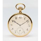 An 18ct gold open faced pocket watch