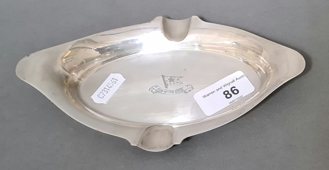 A Red Star Line silver plated ashtray, circa 1930s, Elkington & Co, number A 26287.