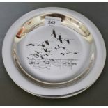 A Peter Scott silver Christmas plate, hallmarked for London, 1971, John Pinches, gross weight 190