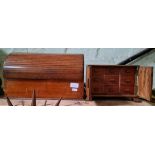 A small wooden specimen cabinet and an old "accordion" topped desk tidy.