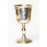 A silver goblet, Barker Ellis silver Co, Birmingham 1971, height 12.5cm, wt. 141g.