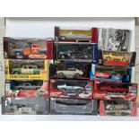 3 boxes of boxed model toys to include Anson, SunStar, JoyRide, Jade Toys, Burago, various cars,