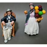 Two Royal Doulton figures Taking Things Easy and Biddy Penny Farthings.