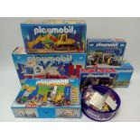 Playmobil sets; 3779 two bikes riders podium set, 3847 TV crew set, 2 riders and two bikes, 3946