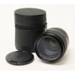A Leica APO-Summicron-R 1:2/90 ASPH E60 lens, serial no. 3965686, with soft case.