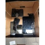 A box of mobile phones to include Samsung, Apple, etc and an Ipad.