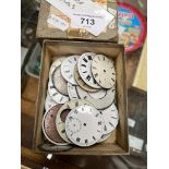 A box of pocketwatch dials.