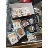 A small box of American coins