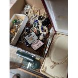 A box of costume jewellery