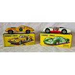 Corgi Toys, 2 cars, 330 Porsche Carrera 6 & 337 Customized Chevrolet Corvette Sting Ray, both boxed.
