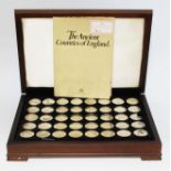 A Birmingham Mint The Ancient Counties of England silver medallion set comprising 40 sterling