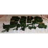 Dinky Toys/Supertoys, A group of play worn Military vehicles to include 3 x 623 Army Wagons, 626
