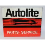 A vintage Ford Autolite Parts-Service double sided metal sign 71cm x 76cm.