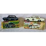Dinky Toys, 2 vehicles, 212 Ford Cortina Rally Car & 214 Hillman Imp Rally Car, both boxed.