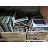 Two boxes of LPs and 45s.
