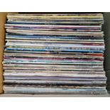 A box of approx. 70 LPs, rock, folk and pop including James Taylor, Carole King, Paul Simon, John
