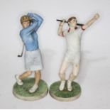 A pair of Coalport sporting figures "Match Point" and "Ladies Day".