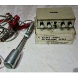A Realistic microphone mixer (33-920) & a vintage Calrad (DM-17) microphone