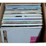 A box of approx. 100 rock and pop 12" singles, circa 1980s including Pet Shop Boys, Human League,