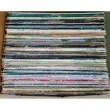 A box of approx. 70 rock and pop LPs, circa 1960s including Brian Auger, Jefferson Airplane Moody