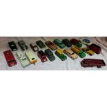 Dinky Toys, A group of 20 play worn vehicles to include Fire Engine, Superior Criterion, 190