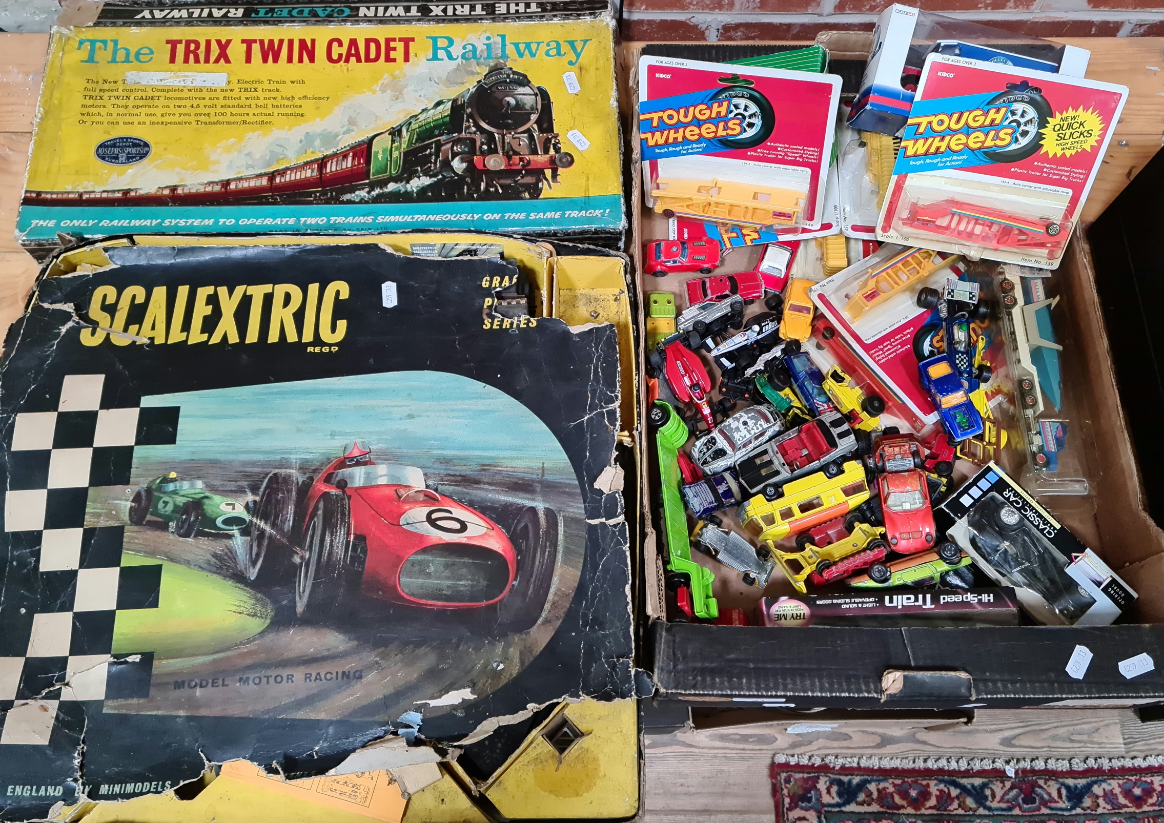 3 boxes of various die-cast toys, Tough Wheels, Triang Princess loco and model railway items to - Bild 2 aus 2
