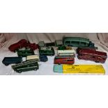 Dinky Toys/Supertoys, A group of 12 play worn vehicles & a boxed 794 loading ramp to include 982