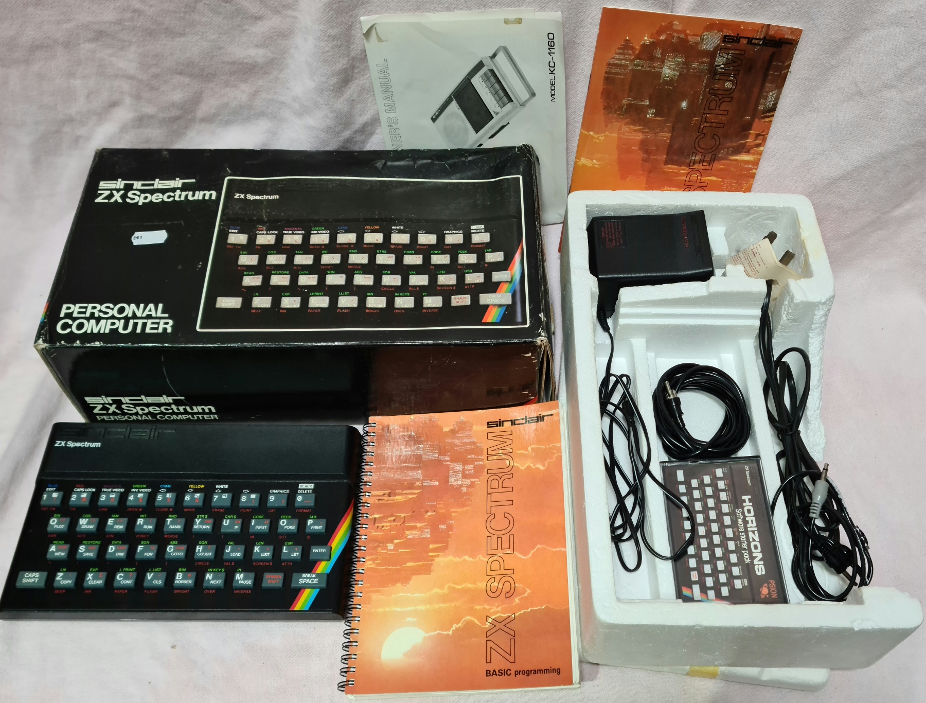 A Sinclair ZX Spectrum personal computer, boxed