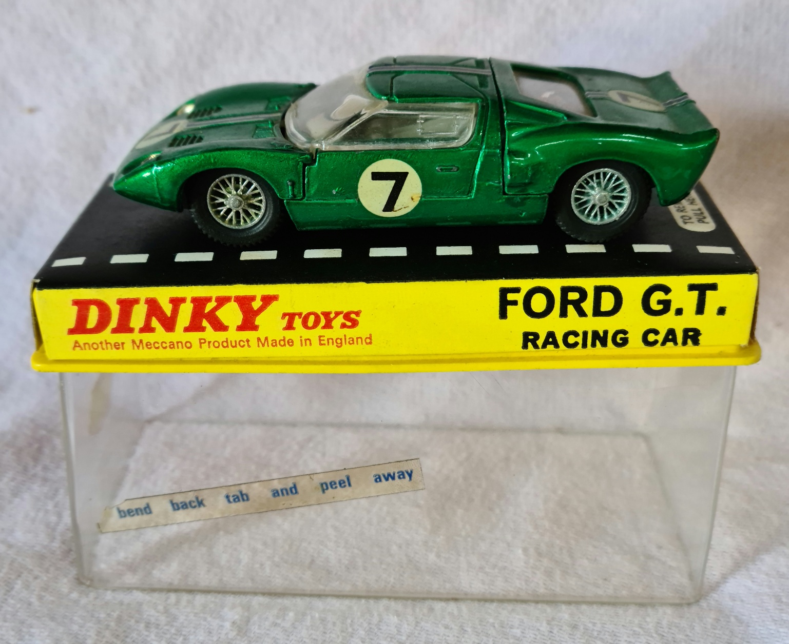 Dinky Toys, 215 Ford G.T Racing Car in green, boxed.