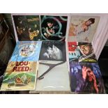 A case of LPs including Genesis, Roxy Music etc.
