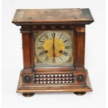 An antique PHS (Philip Haas) German clock in wooden case, height 31cm.