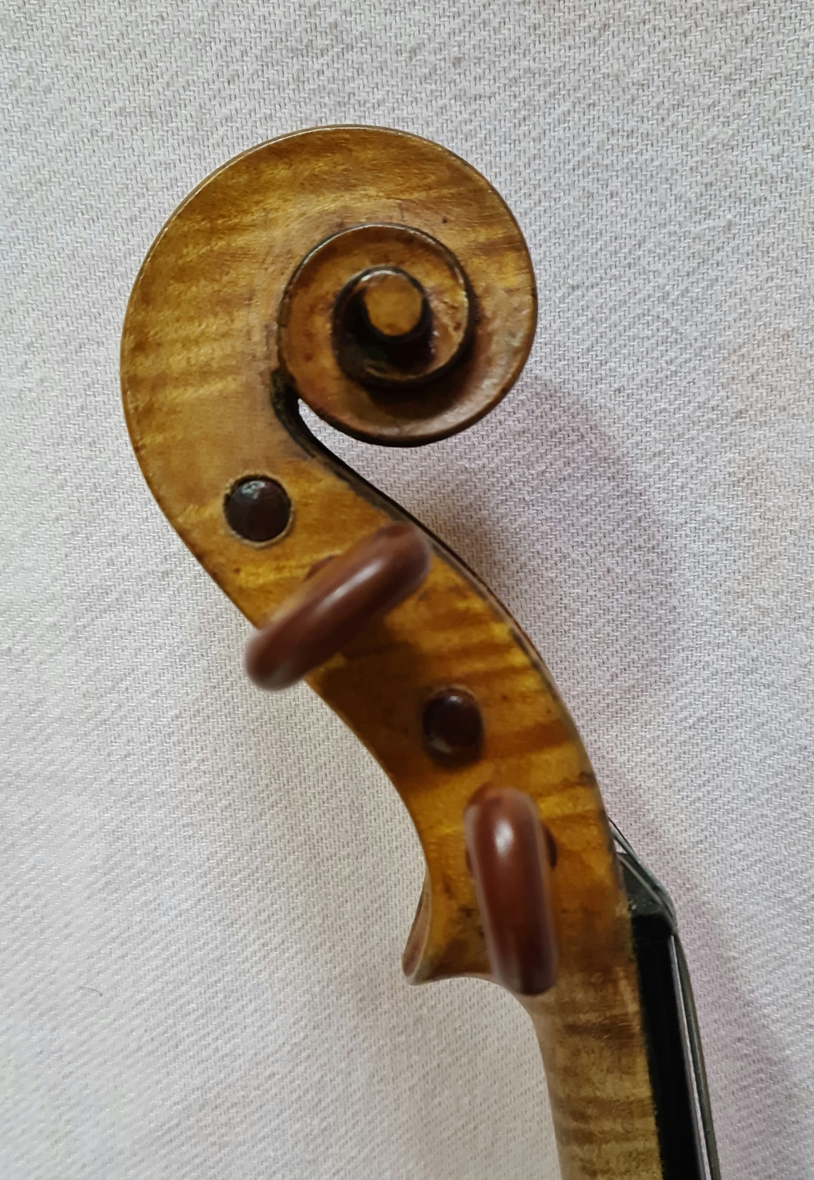 A late 19th century violin, one back, length 356mm, bearing label 'Joseph Guarnerius 17', with three - Bild 6 aus 12