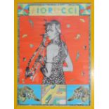 An original Fiorucci "Tiger Girl" fashion poster, circa 1980, 48cm x 67cm, mounted, framed and