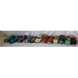 Corgi Toys, A group of 12 play worn vehicles to include Austin A.60, 218 Aston Martin D.B.4,