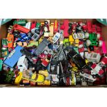 A tray of die-cast model vehicles including Corgi, Hotwheels and Schuco.