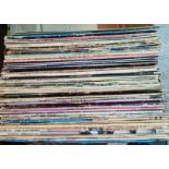 A box of LPs, approx. 60, rock and pop circa 1970s/1980s. including Pink Floyd, Prince, Bowie, TRex,