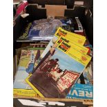 A box of football programmes, mainly 1960s.