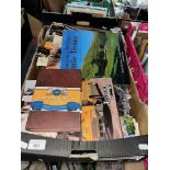 A box of mainly train and transport books etc.