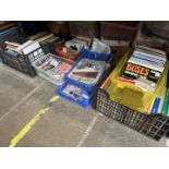 10 boxes of various books and magazines related to automobilia, busses, railwayana, shipping,