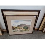 Four signed limited edition prints; Simon Bull, coloured lithograph, 'Ingleborough from Crina