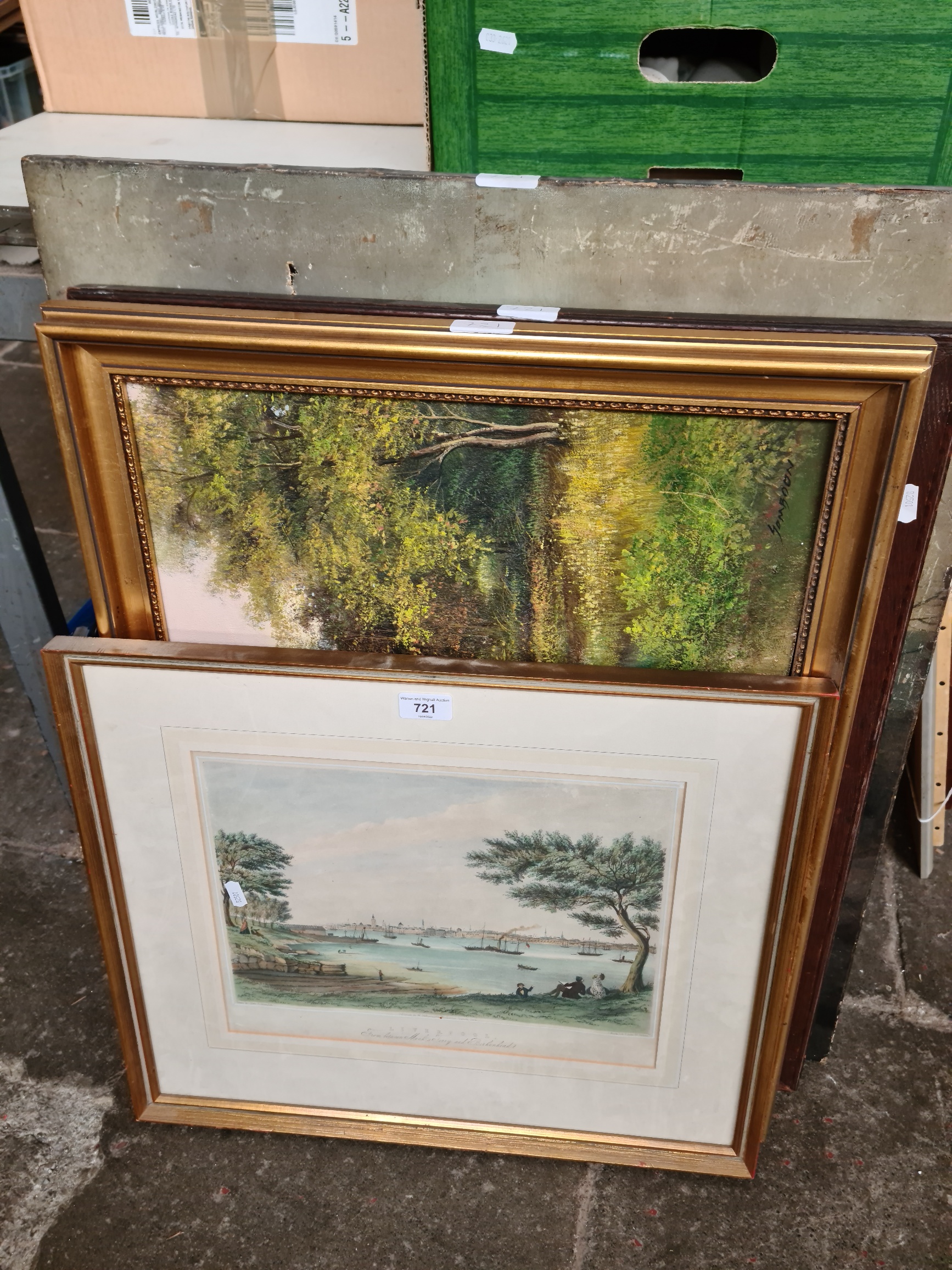 A 19th century oil on canvas, landscape scene, a 20th century oil on canvas, signed 'SOMBOON' and