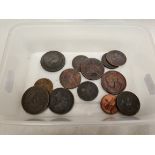 A box of copper coins
