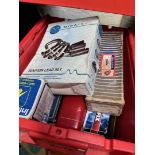 A box of vintage car accessories, etc.