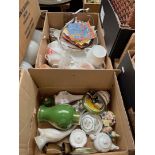 Two boxes of ceramics, china, etc.