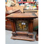 An antique PHS (Philip Haas) German clock in wooden case, height 31cm.