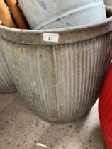A galvanised dolly tub.