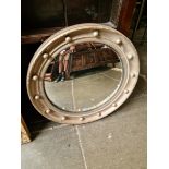 A vintage Regency style convex mirror, diameter 52cm.