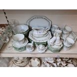 Eternal Beau tea and dinner wares appx 47 items, with 4 matching wine glasses