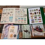 Stamps - collection of 600+ Australia stamps, stock book of GB stamps (many mint), album of USSR