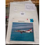 A collection of 55 collectors postcards of fighter planes.